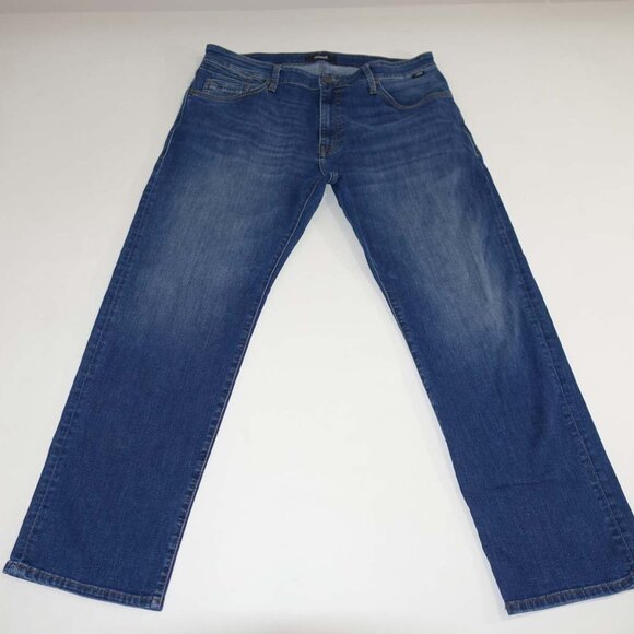 Mavi Men's Zach Straight Leg Jeans Size 36 x 28.5 Blue Mid Rise Denim 5 Pocket - Picture 1 of 8
